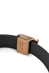 Smooth Leather Auto Buckle Belt – Gold Edition GOLD/BLACK