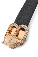Pebbled Leather Auto BKL Belt – Gold Edition GOLD/BLACK