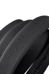 Pebbled Leather Lion Auto BKL Belt – Blackout Ed. BLACK/BLACK