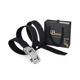 Pebbled Leather Lion Auto BKL Belt – Silver Ed. SILVER/BLACK