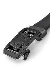 Flat Leather Lion Auto BKL Belt – Gunmetal GUN/BLACK