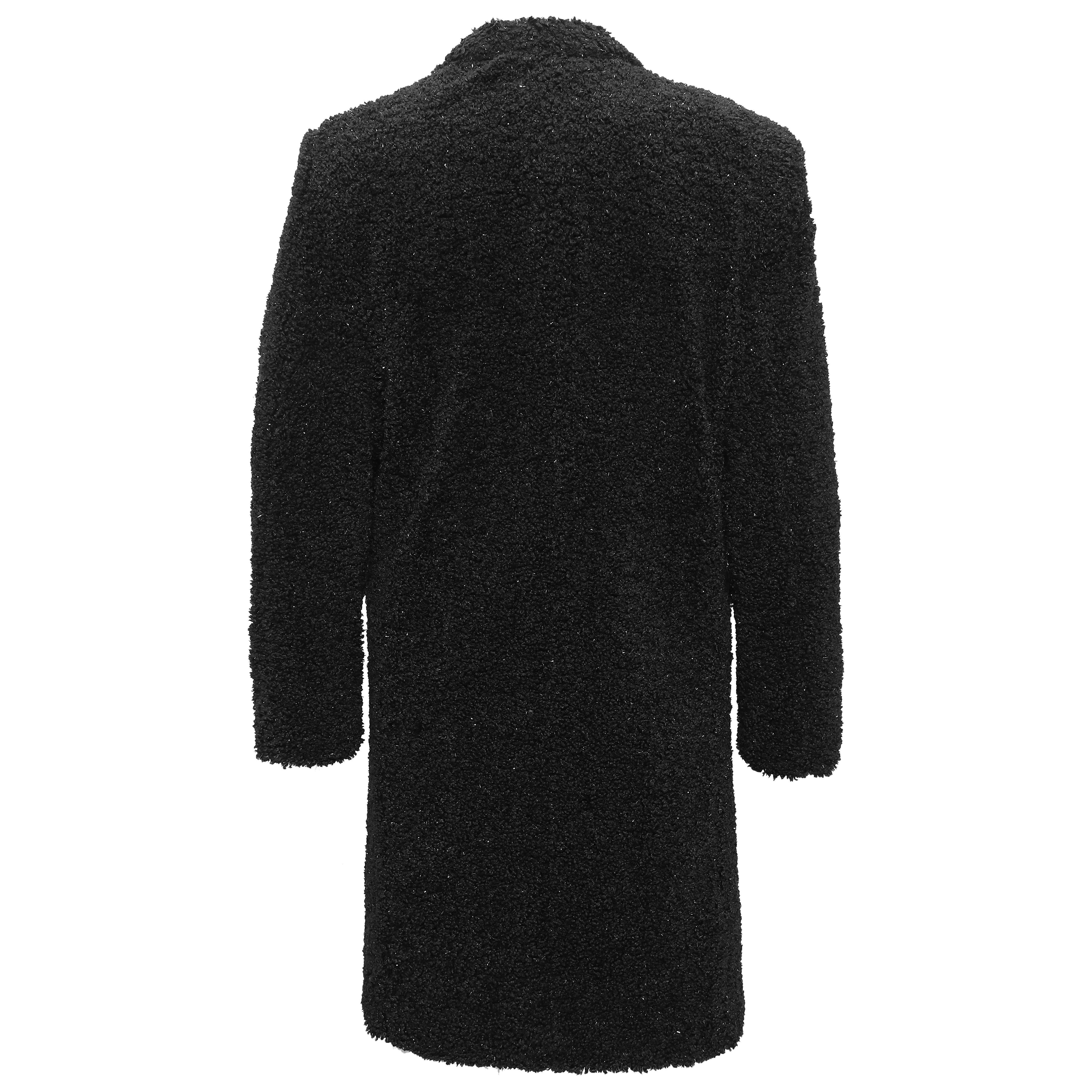 Teddy Comfort Long Coat BLACK