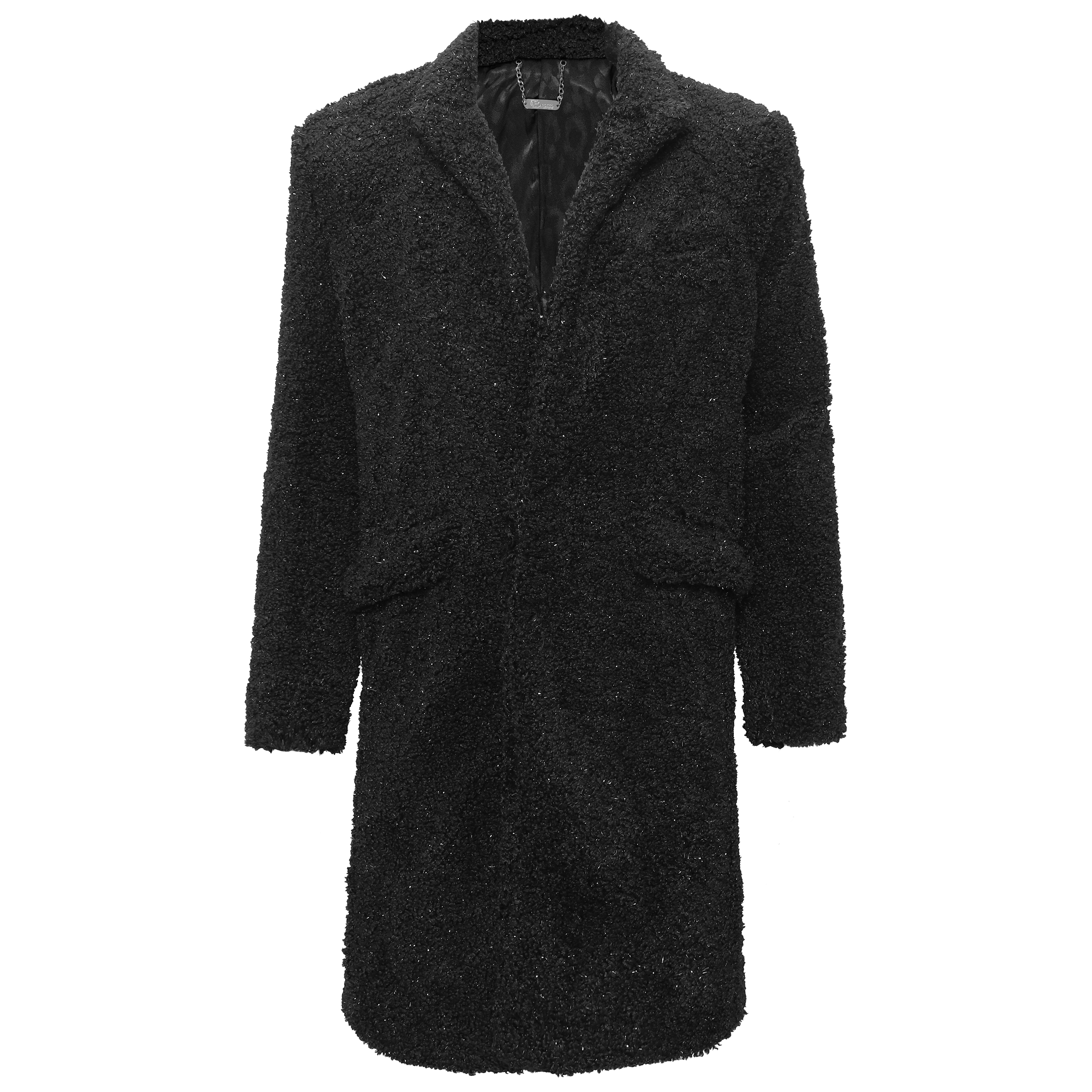 Teddy Comfort Long Coat BLACK