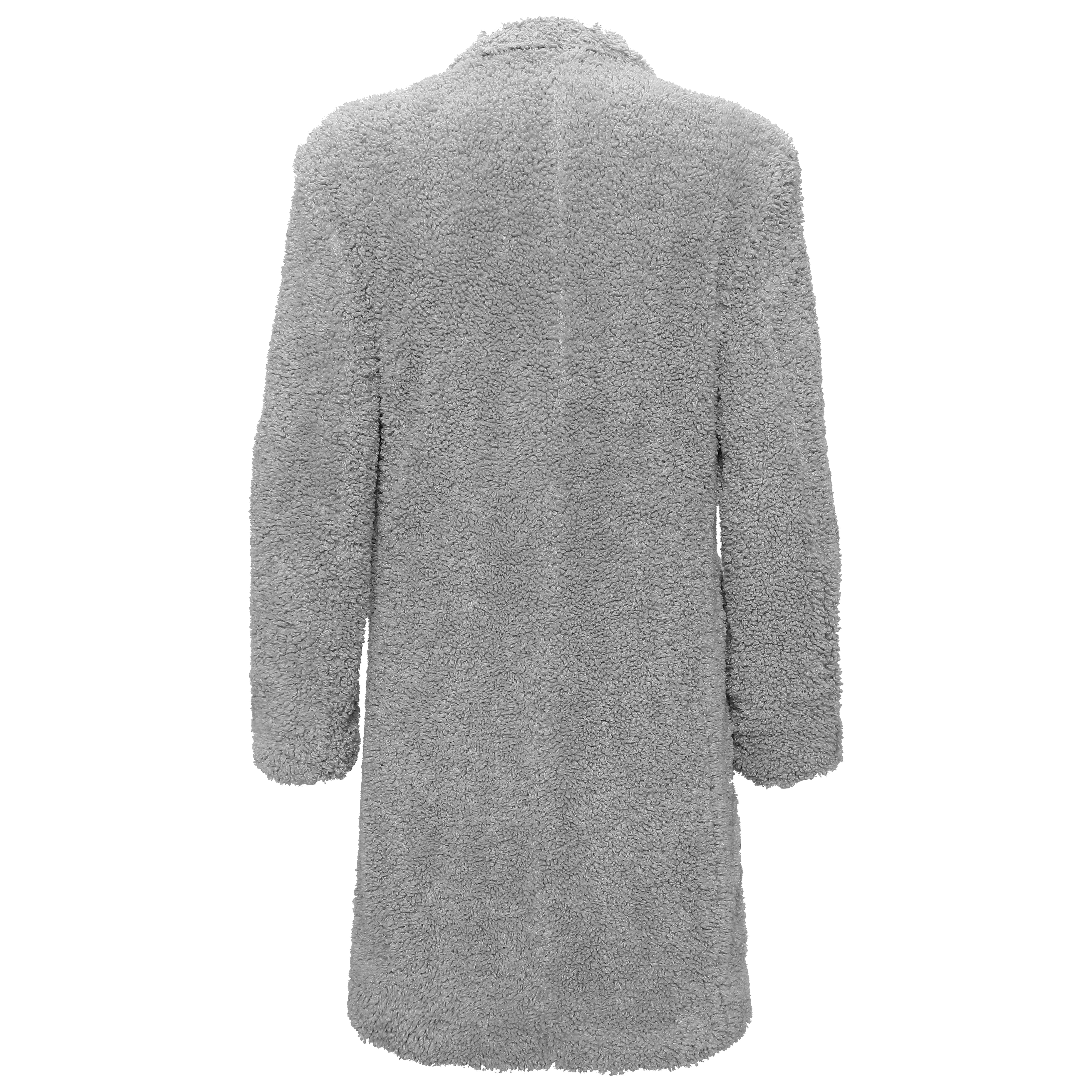 Teddy Comfort Long Coat GREY