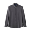 Barocco Velvet Core Men's Long Sleeve Button-Up Shirt - Dark Grey