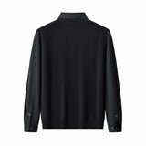 Lustre Knit LS Polo BLACK/BLACK
