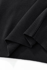 Lustre Knit LS Polo BLACK/BLACK