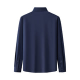 Barocco Nexus Stitchless Men's Long Sleeve Shirt - Navy