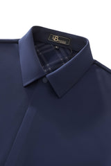 Barocco Nexus Stitchless Men's Long Sleeve Shirt - Navy