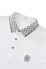 Monogram Trim Performance Polo - El baron WHITE