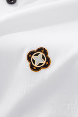 Pattern Trim Performance Polo – El Baron WHITE