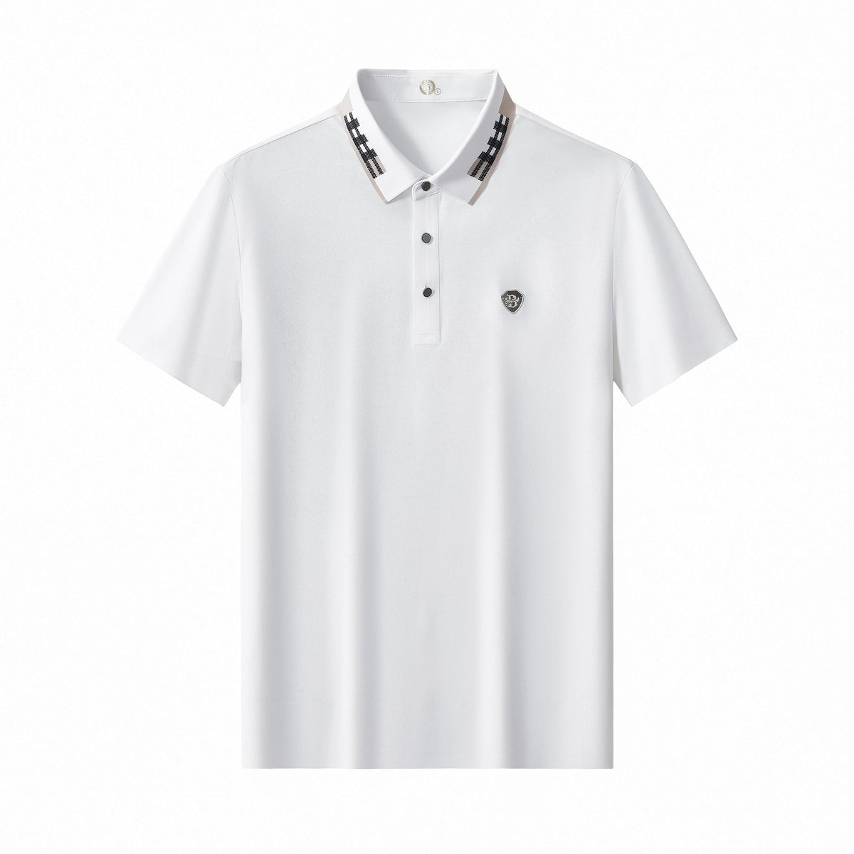 Signature Trim Performance Polo – El Baron WHITE