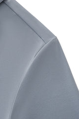 El Baron Perforated Collar Men's Performance Polo - Grey/Silver