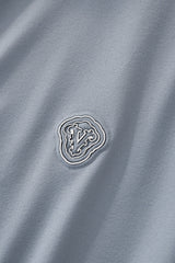 El Baron Perforated Collar Men's Performance Polo - Grey/Silver