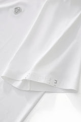 Perforated Collar Performance Polo – El Baron WHITE/SILVER
