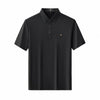 Embossed Placket Performance Polo – El Baron BLACK