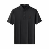 Embossed Placket Performance Polo – El Baron BLACK