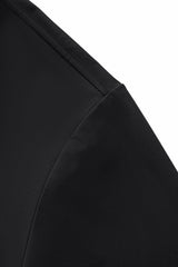 El Baron Men's Zip Placket Performance Polo - Black