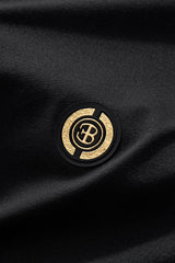 El Baron Stripe Collar Men's Performance Polo - Black