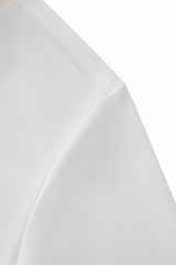 Stripe Collar Performance Polo – El Baron WHITE