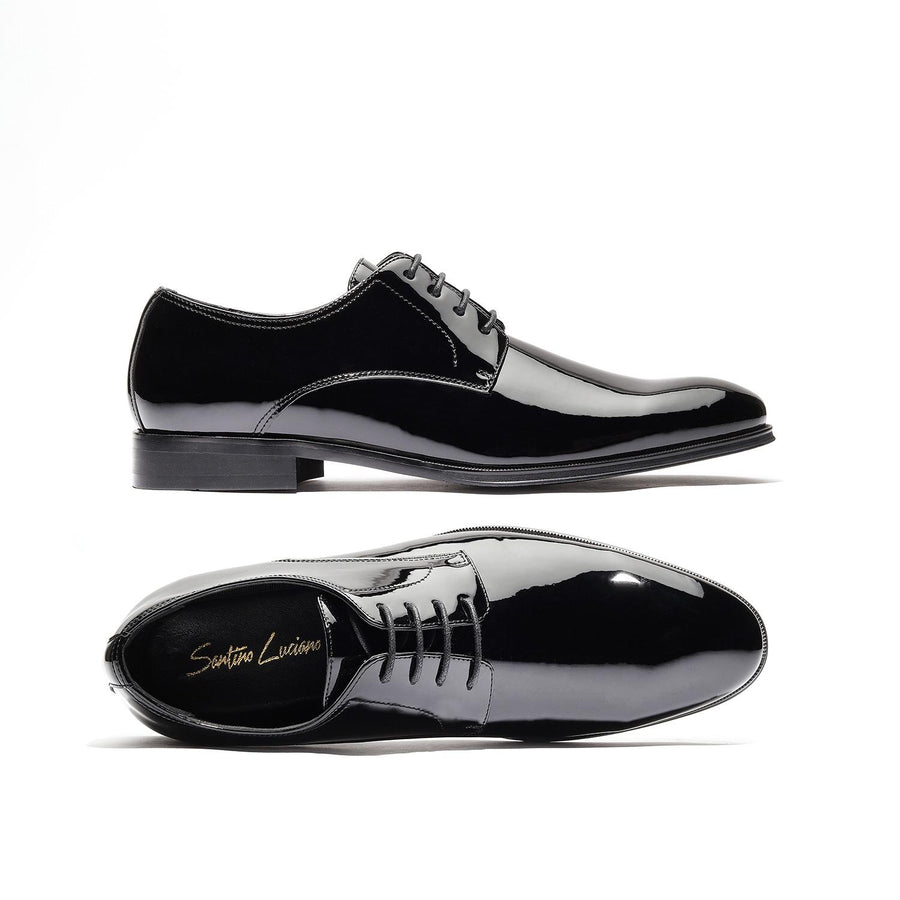 Men's Wingtip Derby Shoes Black | C492