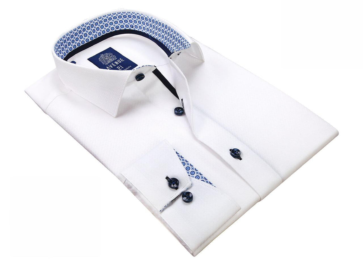MEN'S FITTED SHIRT EUROPEAN MADE | WHITE | C01
