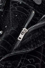 Midnight Serpent Rhinestone Pants - Century Penthouse BLACK