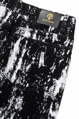 Flocked Eclipse Denim Pant – Century Penthouse BLACK