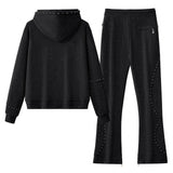 Barocco Midnight Matrix Studded Men's Sweatsuit - Black