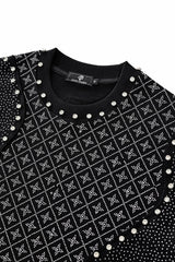 Radiant Grid Stone Short set – Century Penthouse BLACK/SILVER