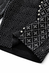 Radiant Grid Stone Short set – Century Penthouse BLACK/SILVER