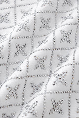 Radiant Grid Stone Short set – Century Penthouse WHITE/SILVER