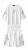 Sanctum Cross Short Set – Century Penthouse WHITE/SILVER