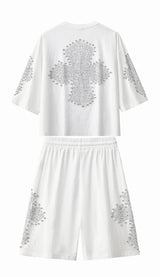 Sanctum Cross Short Set – Century Penthouse WHITE/SILVER