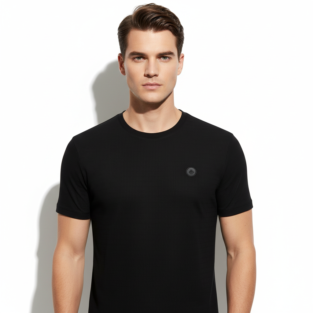 Fashion Mark T-shirt - Century Penthouse BLACK