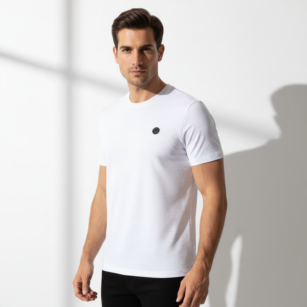 Fashion Mark T-shirt - Century Penthouse White