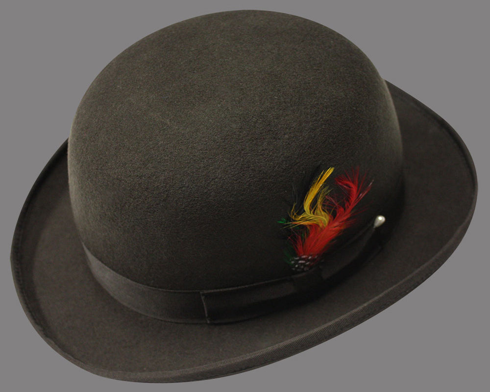 100% Wool Brown Derby Hat