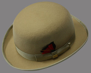 100% Wool Tan Derby Hat
