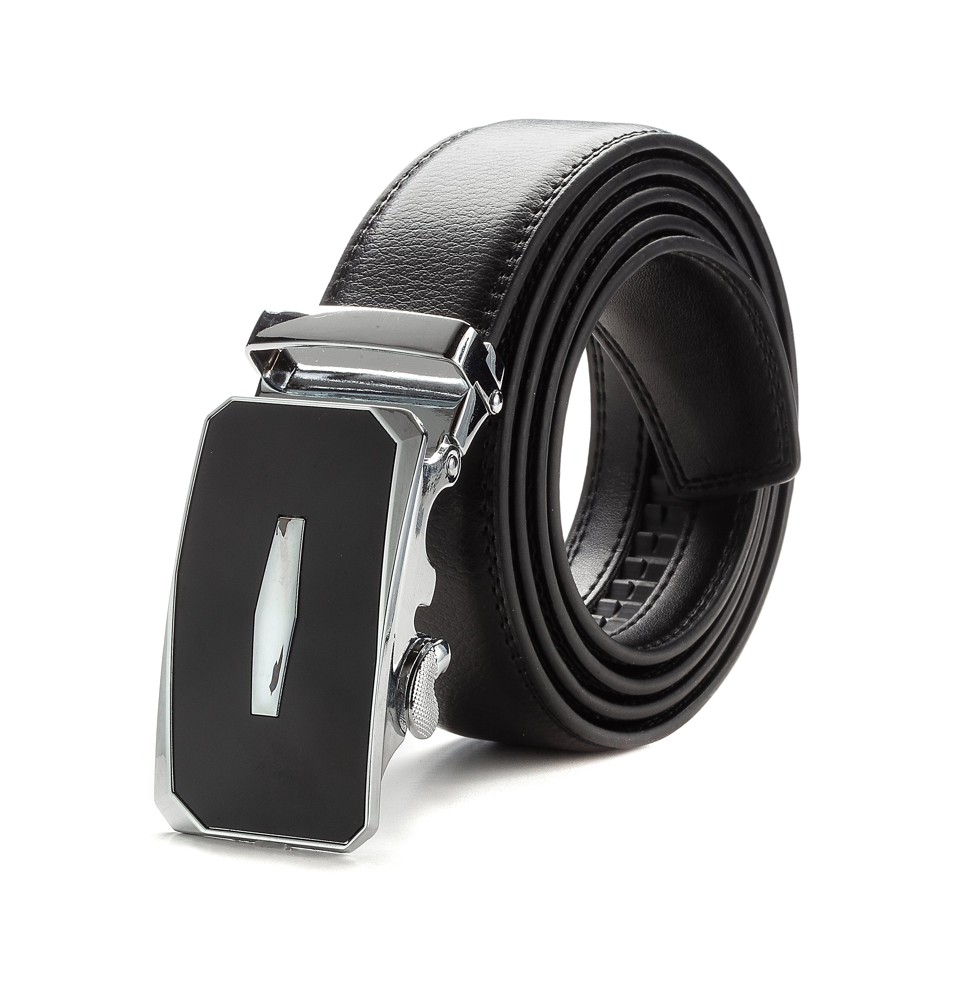 Men's Leather Track Belt – No-Holes Adjustable Ratchet Belt