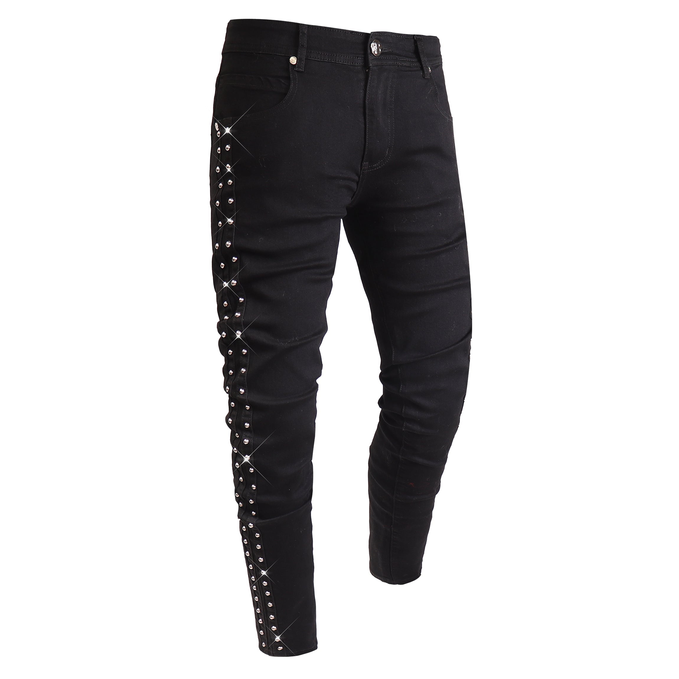 Barocco Studded side stretch Men's Jeans | DJ200