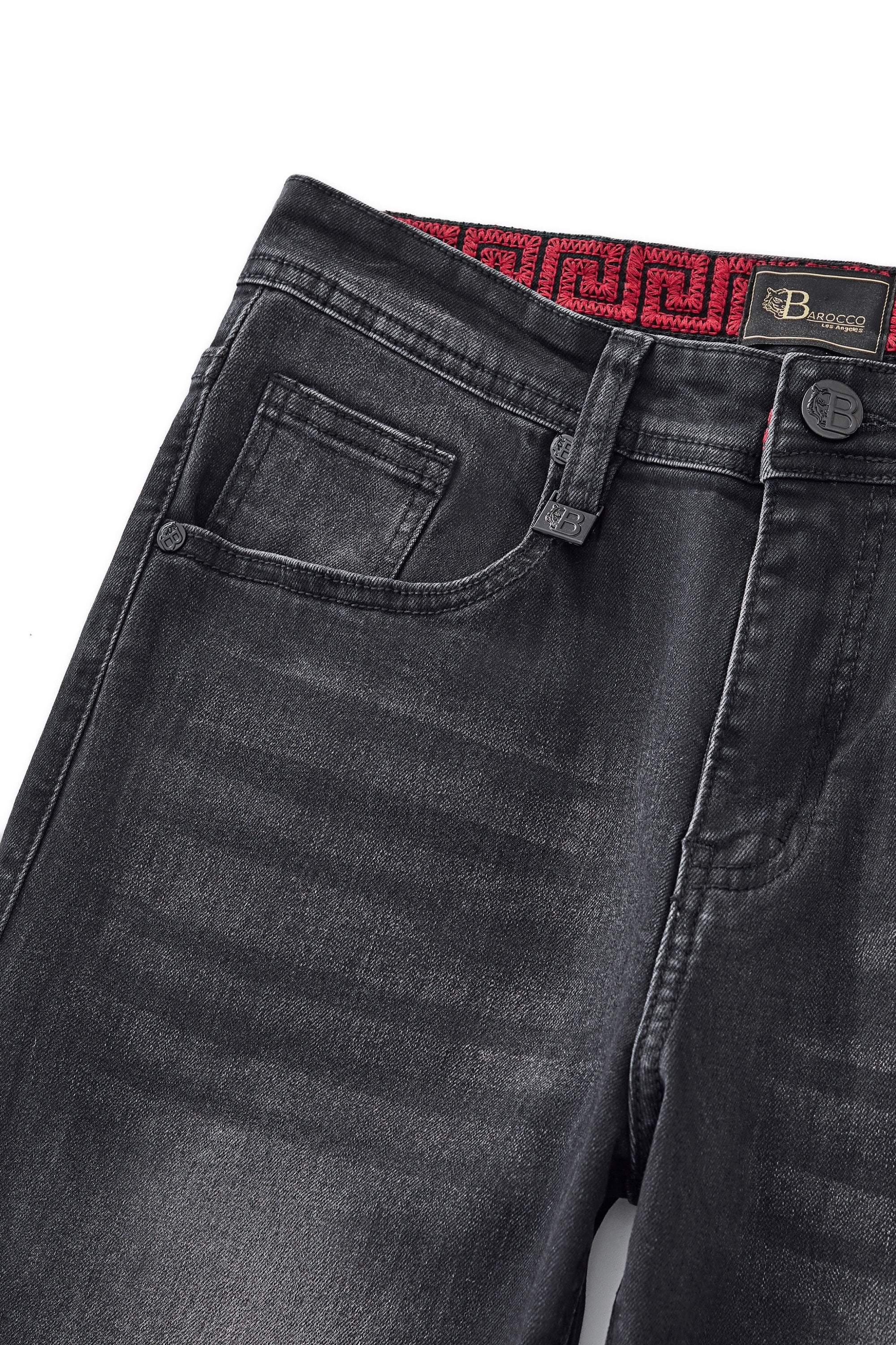 Faded Edge Straight-Leg Denim BLACK – Franky Fashion