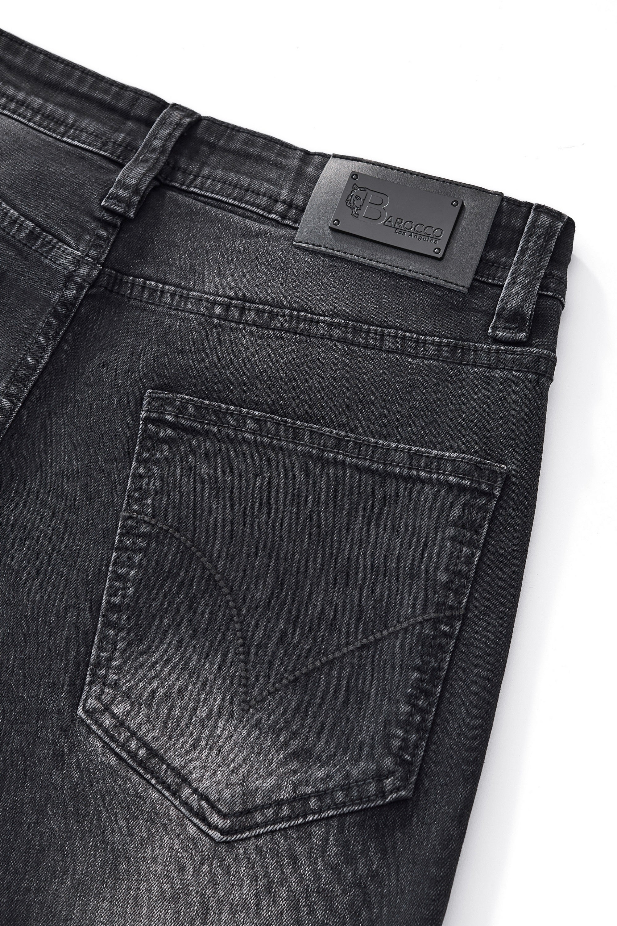 Faded Edge Straight-Leg Denim BLACK – Franky Fashion