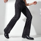 Obsidian Distressed Denim Pant BLACK