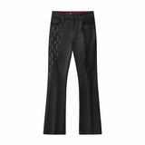 Regalia Medallion Print Denim Pant BLACK