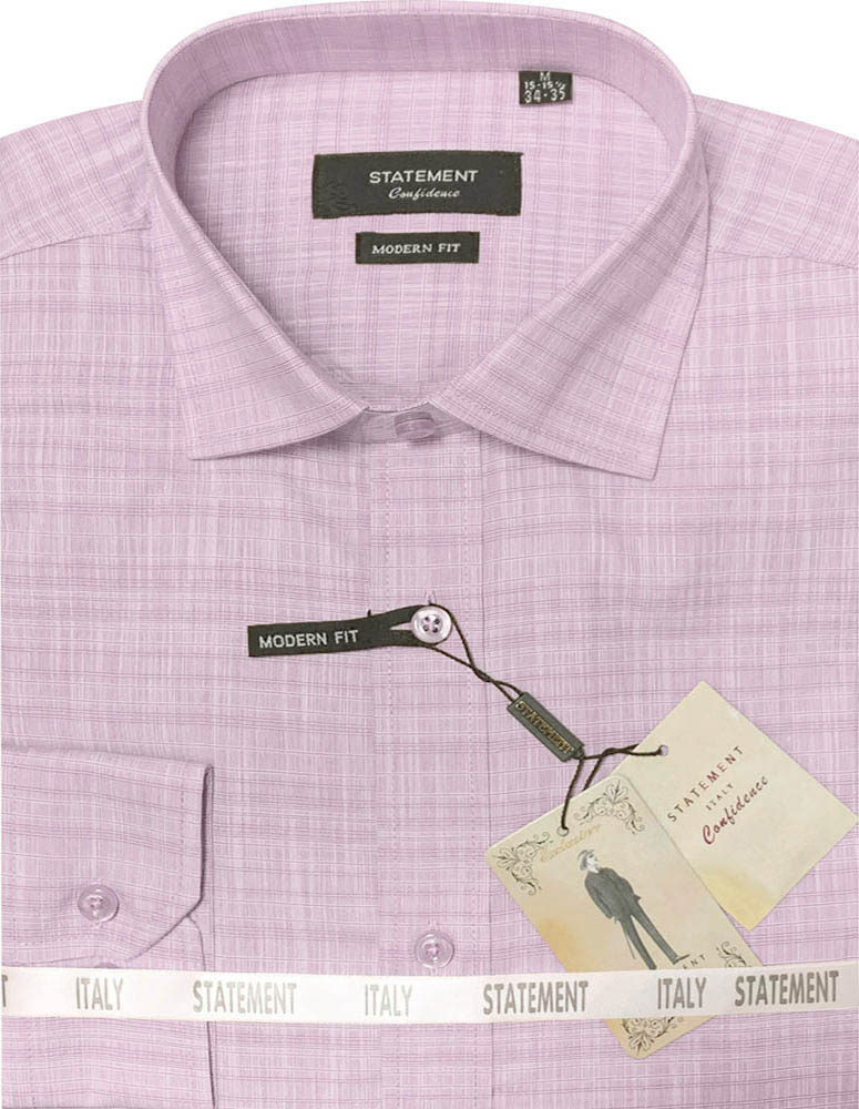 Men’s Long Sleeves Shirt 100% Prime Cotton Pin Dot Modern Fit | DS-102-Pink