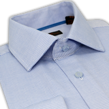 Brompton Point Collar Rounded French Cuff Dress Shirt – Blue | DS2322