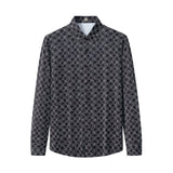 Seamless Geo Print Shirt – El Baron BLACK