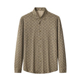 Seamless Geo Print Shirt – El Baron KHAKI