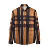 El Baron Seamless Plaid Stripe Men's Shirt - Caramel