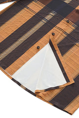 El Baron Seamless Plaid Stripe Men's Shirt - Caramel